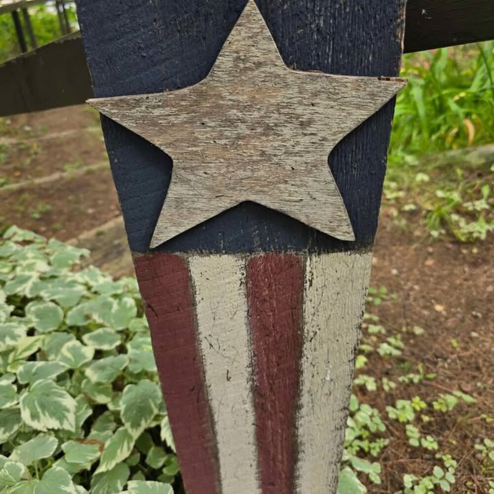 Primitive Americana United States America Wood Flag 4th of July Patriotic Decor - Picture 4 of 9